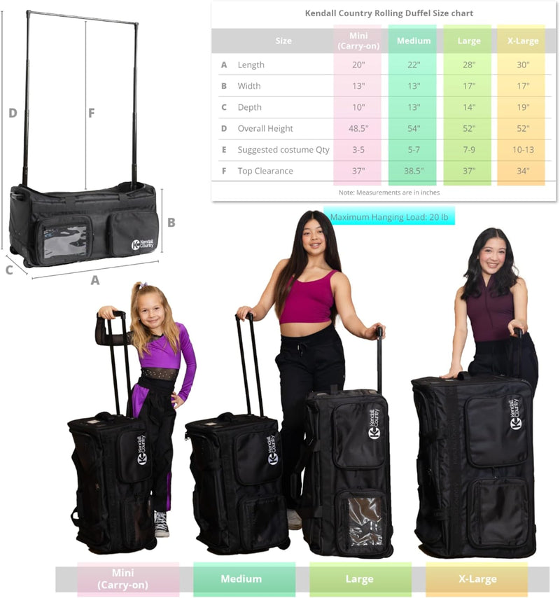 KENDALL COUNTRY Garment Travel Bag with Hanging Rack 30in