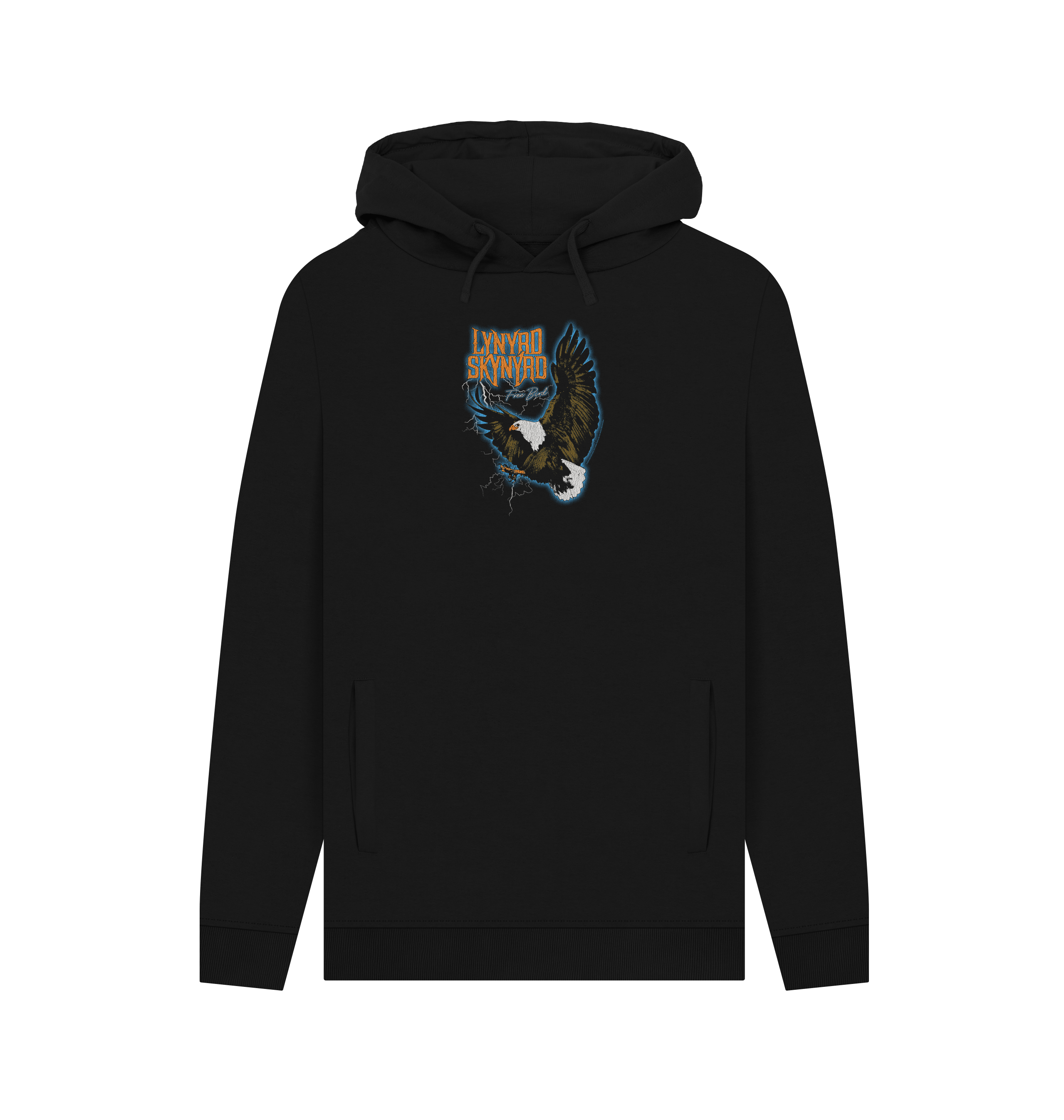 Black Printed Hoody Front