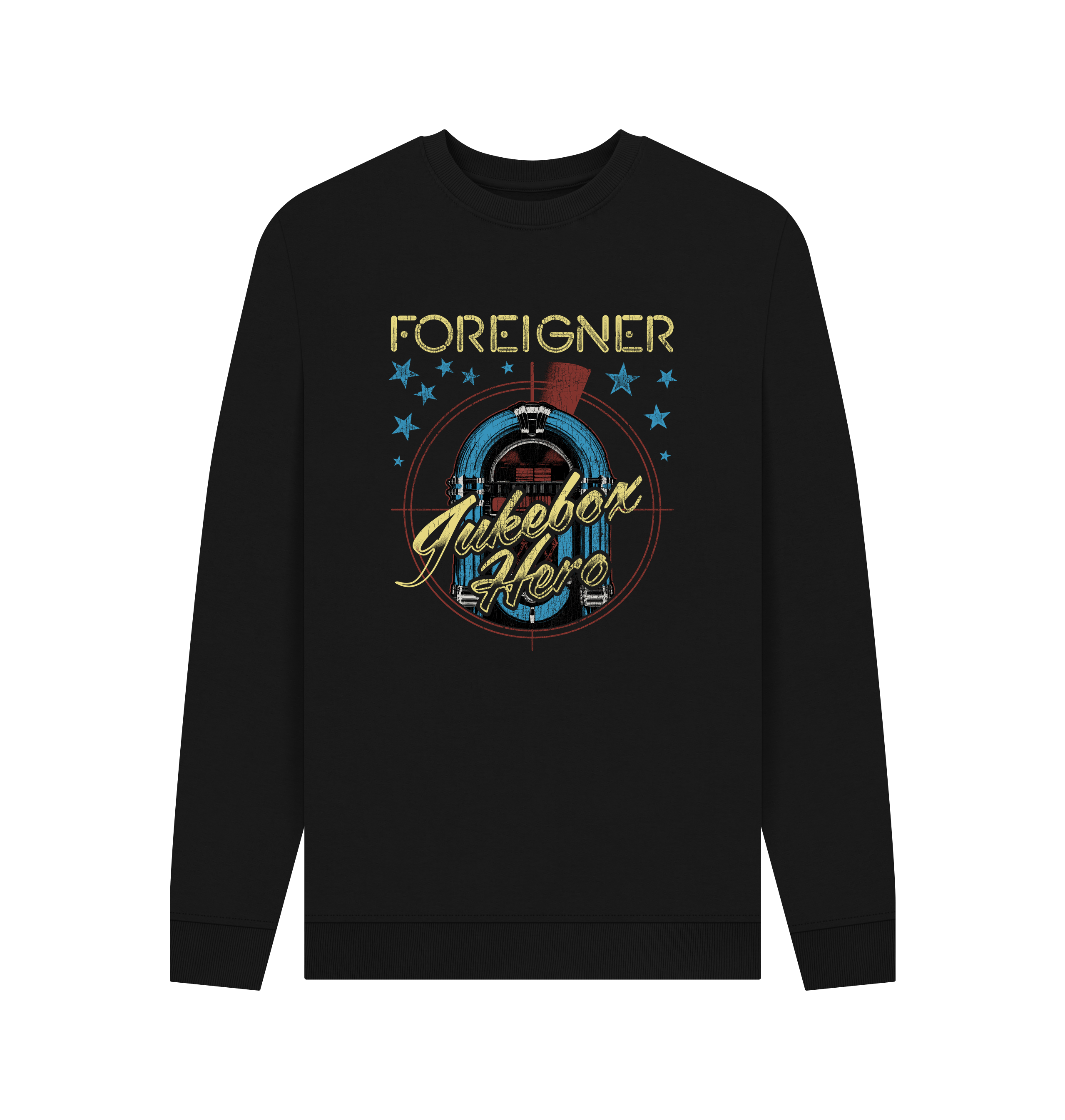 Black Printed Sweater Front