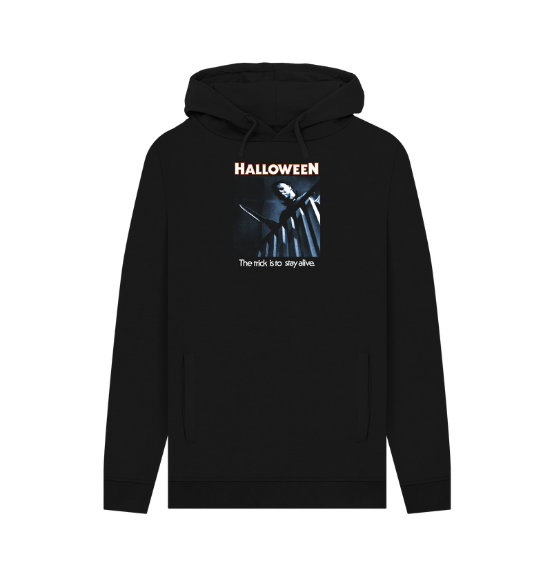 Black Printed Hoody Front