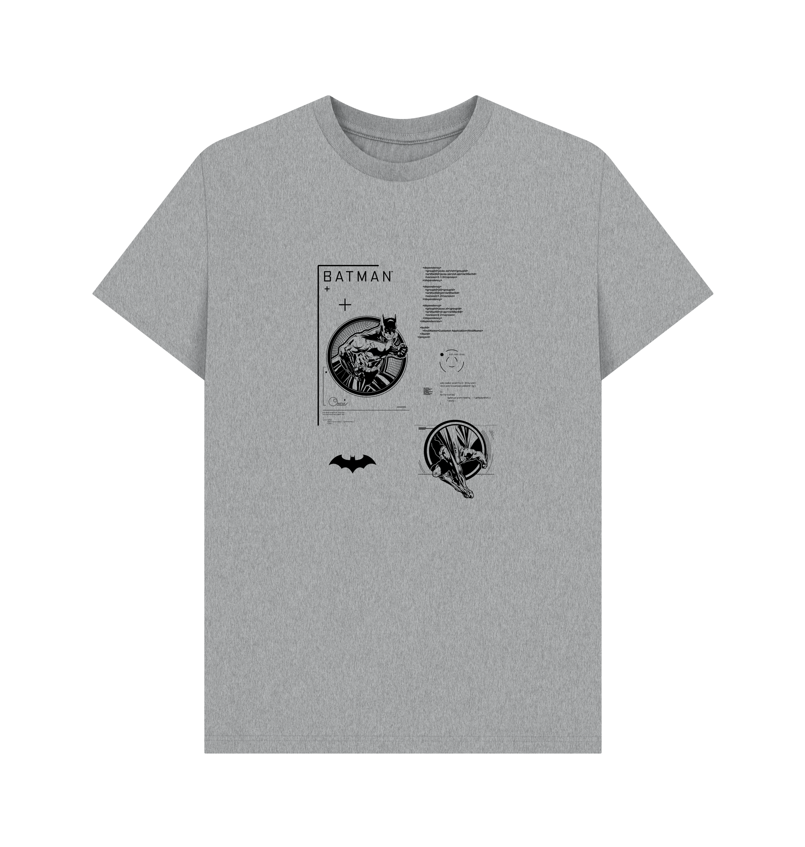 Athletic Grey Printed T-shirt Front