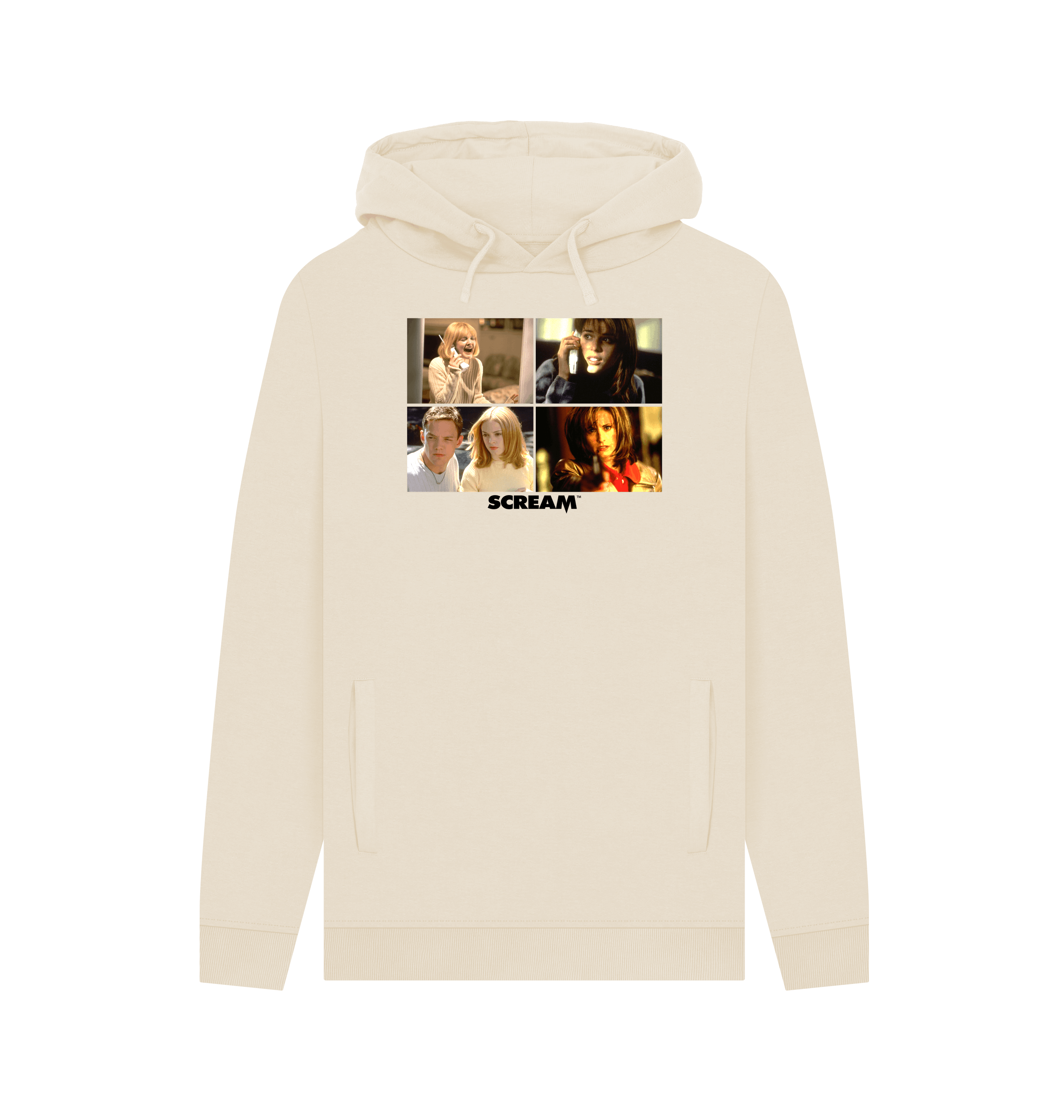 Oat Printed Hoody Front