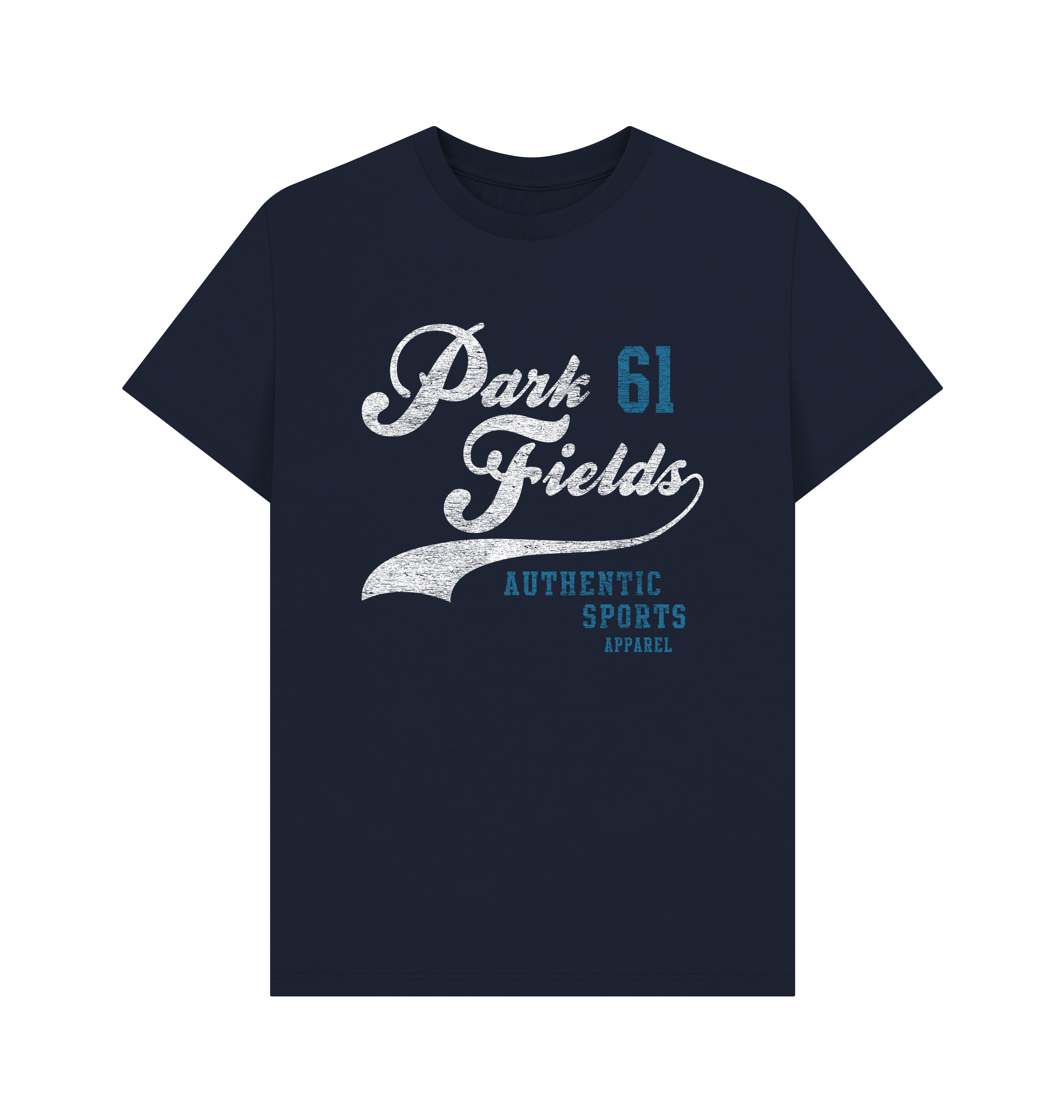 Navy Blue Printed T-shirt Front