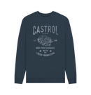 Navy Blue Printed Sweater Front