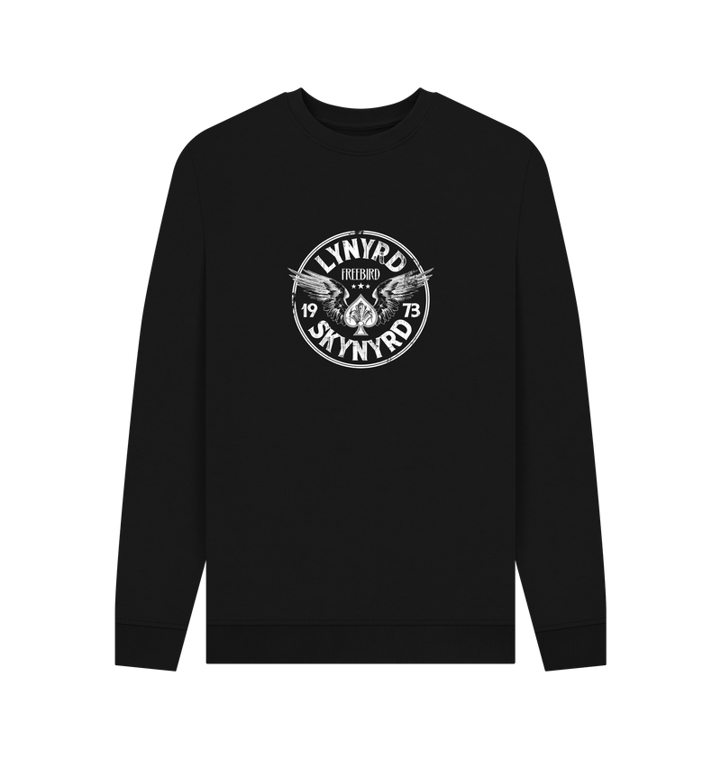 Black Printed Sweater Front