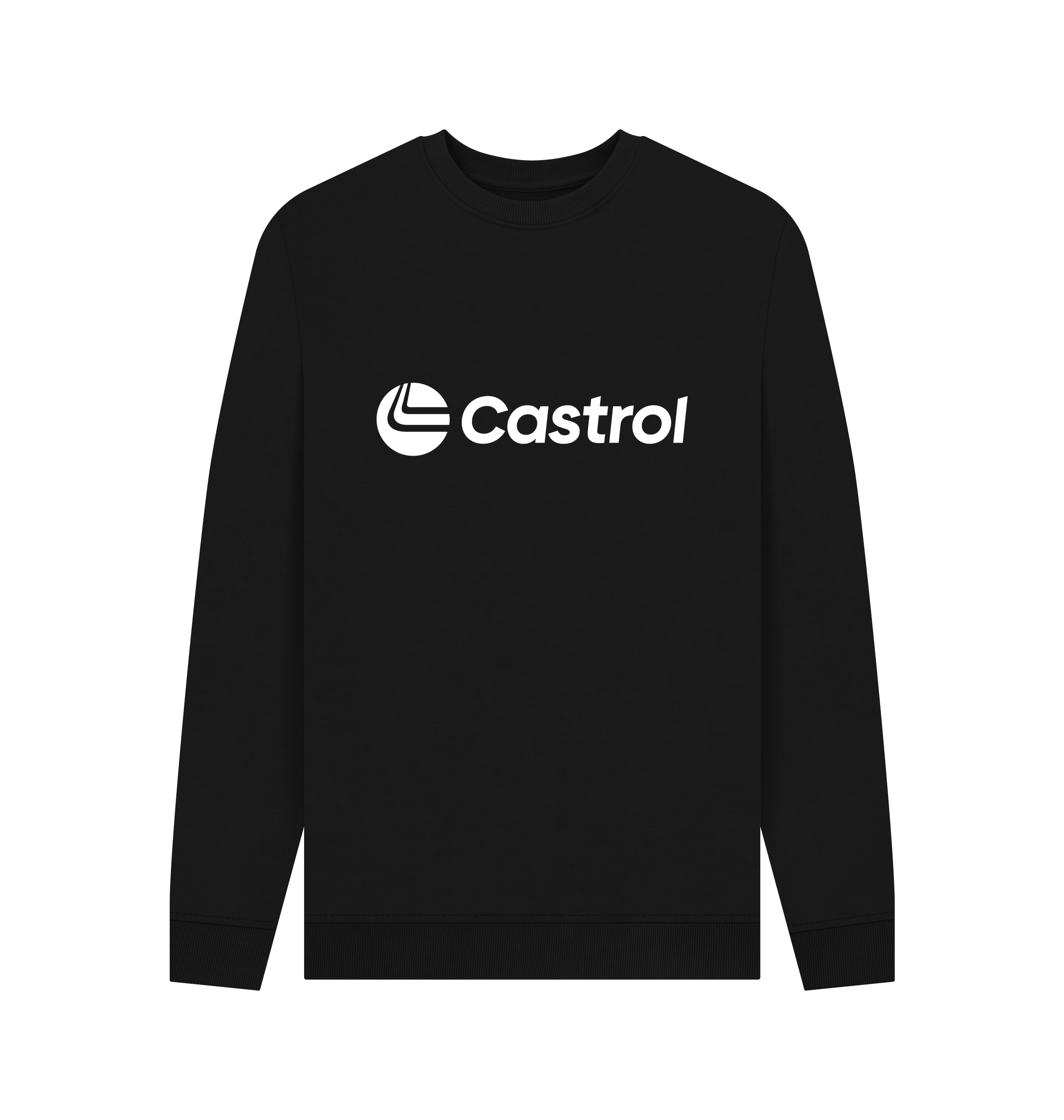 Black Printed Sweater Front