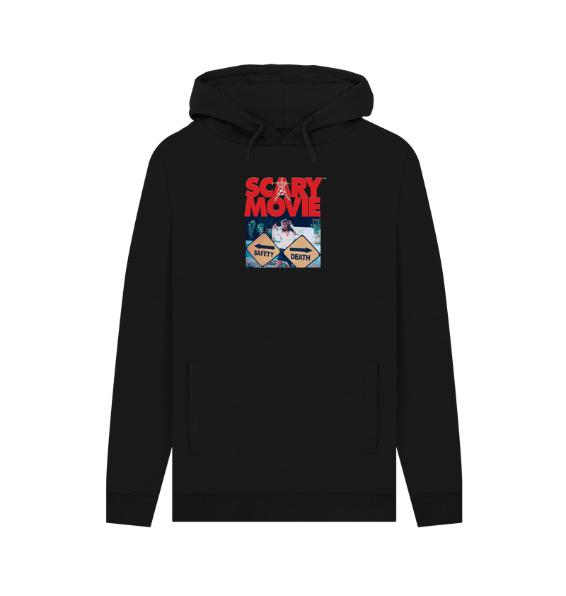 Black Printed Hoody Front