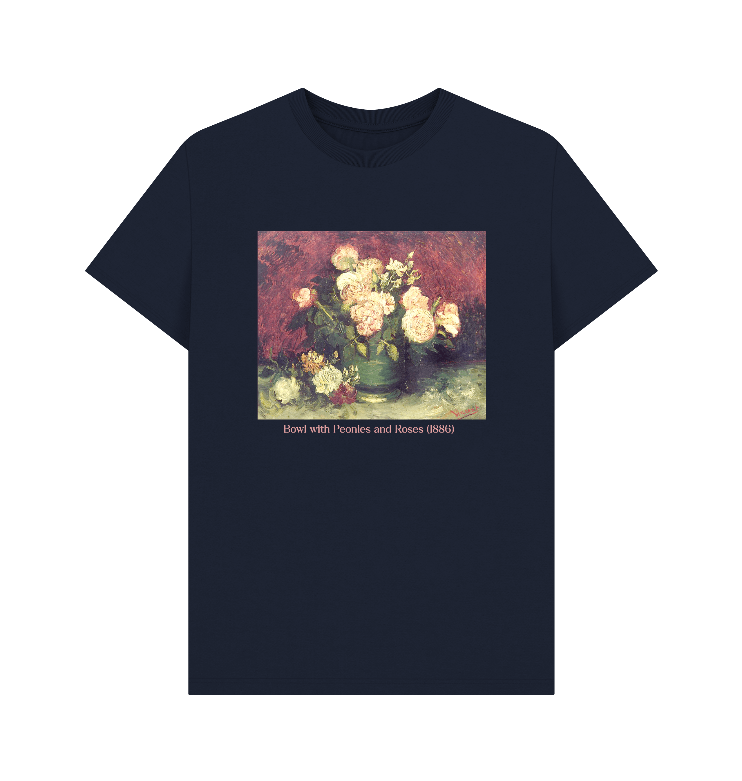 Navy Blue Printed T-shirt Front