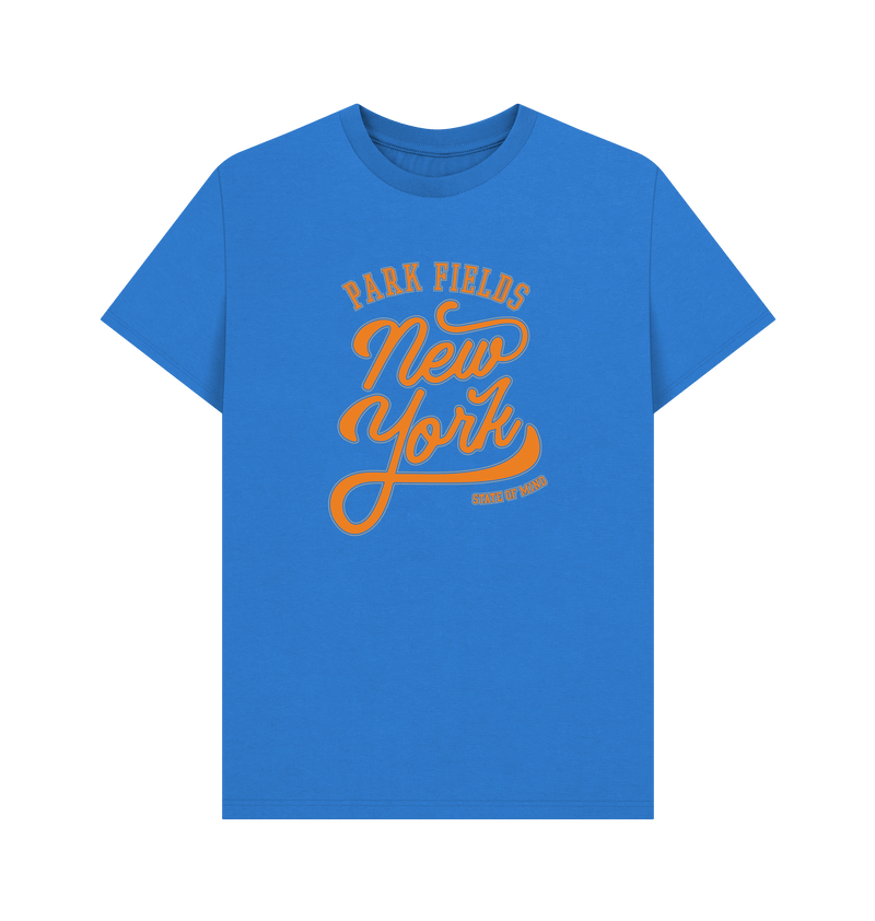 Bright Blue Printed T-shirt Front