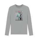 Athletic Grey Printed Long Sleeve T Shirt Front