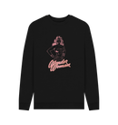 Black Printed Sweater Front