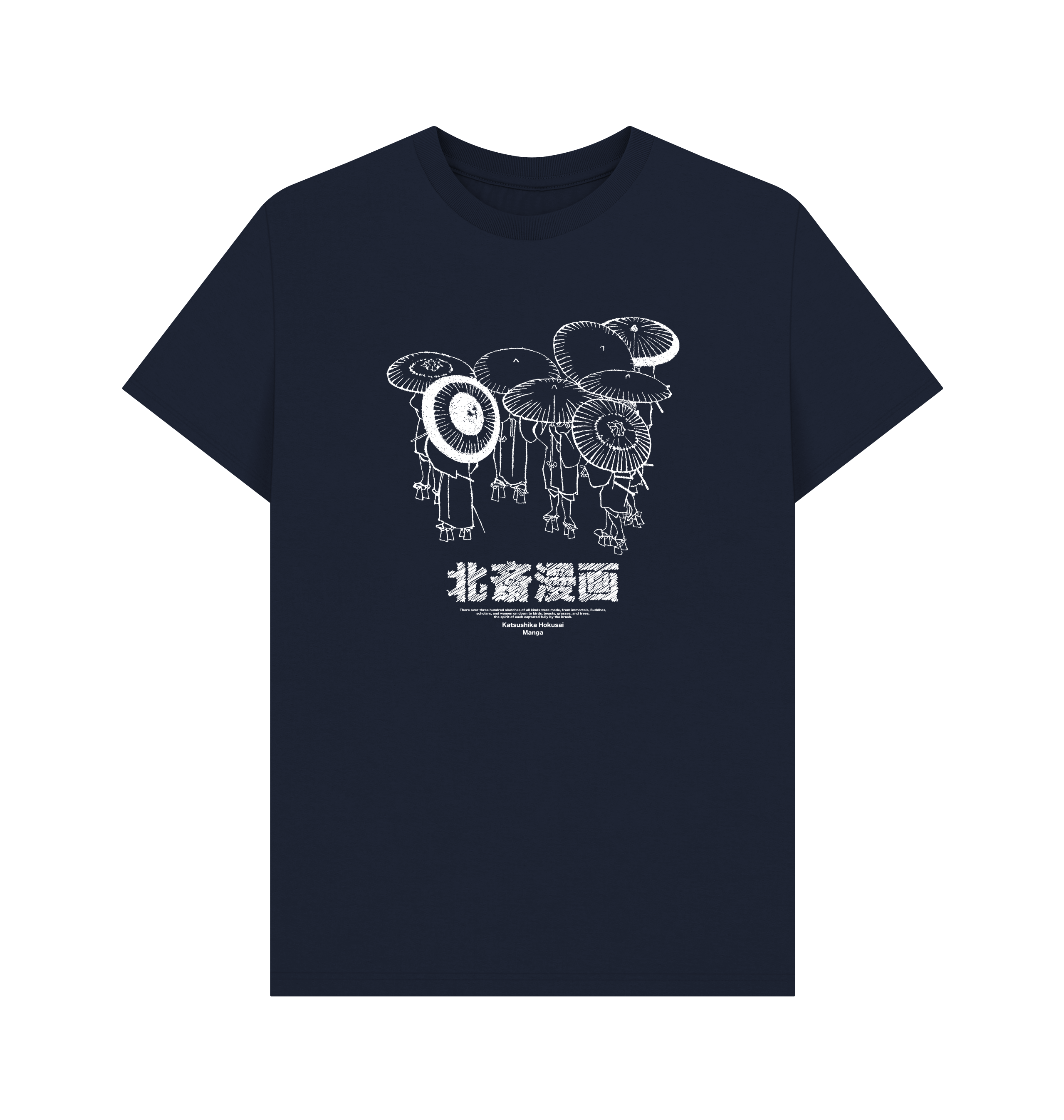 Navy Blue Printed T-shirt Front