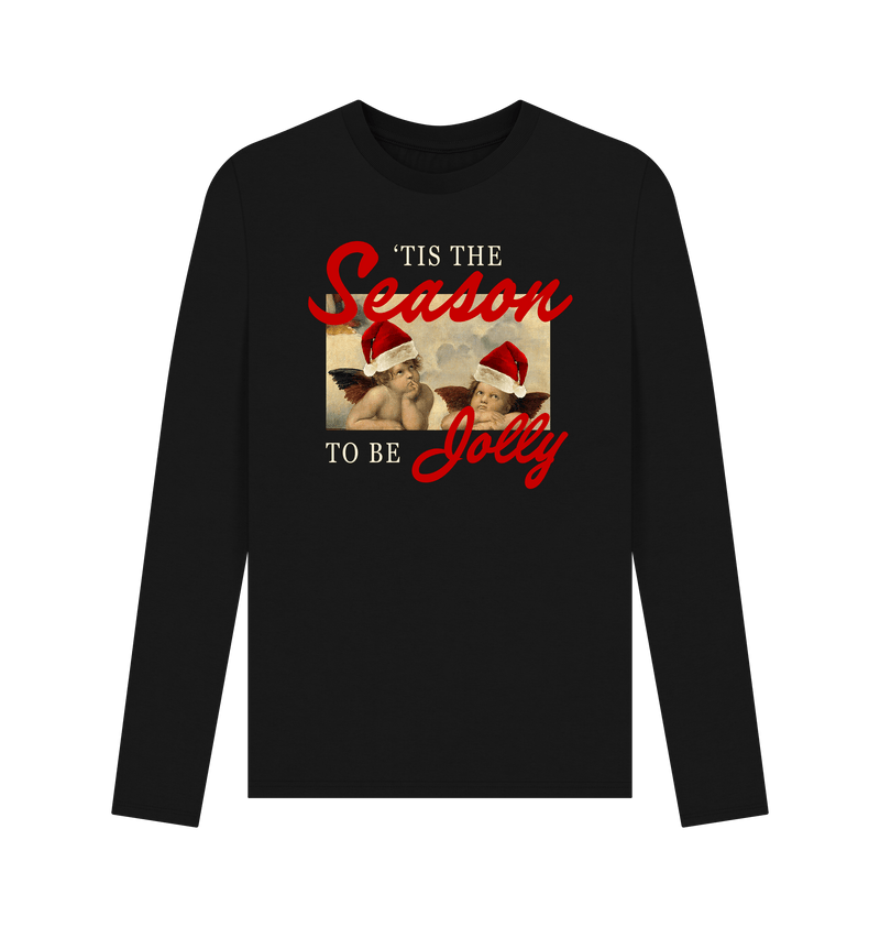 Black Printed Long Sleeve T Shirt Front