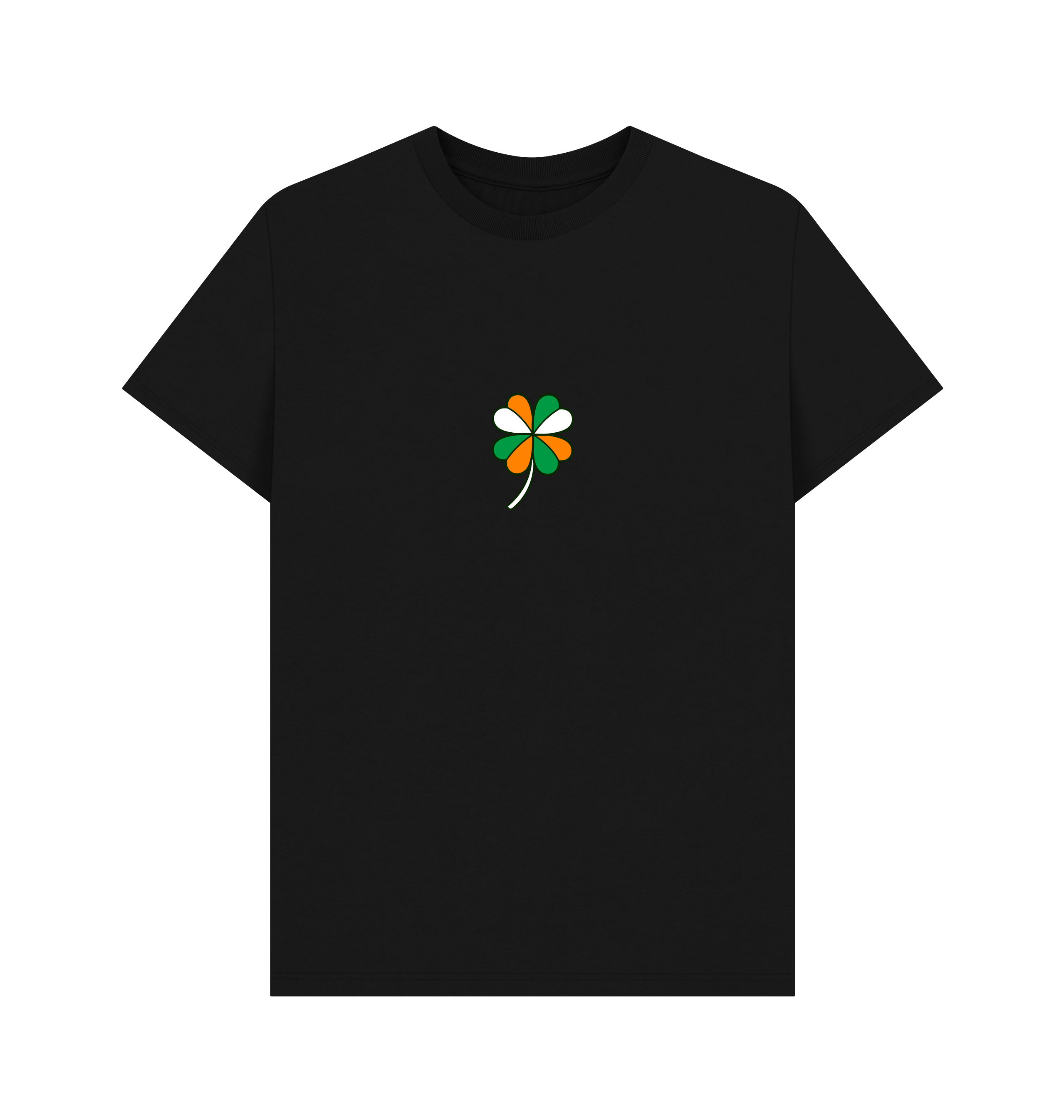 Black Printed T-shirt Front