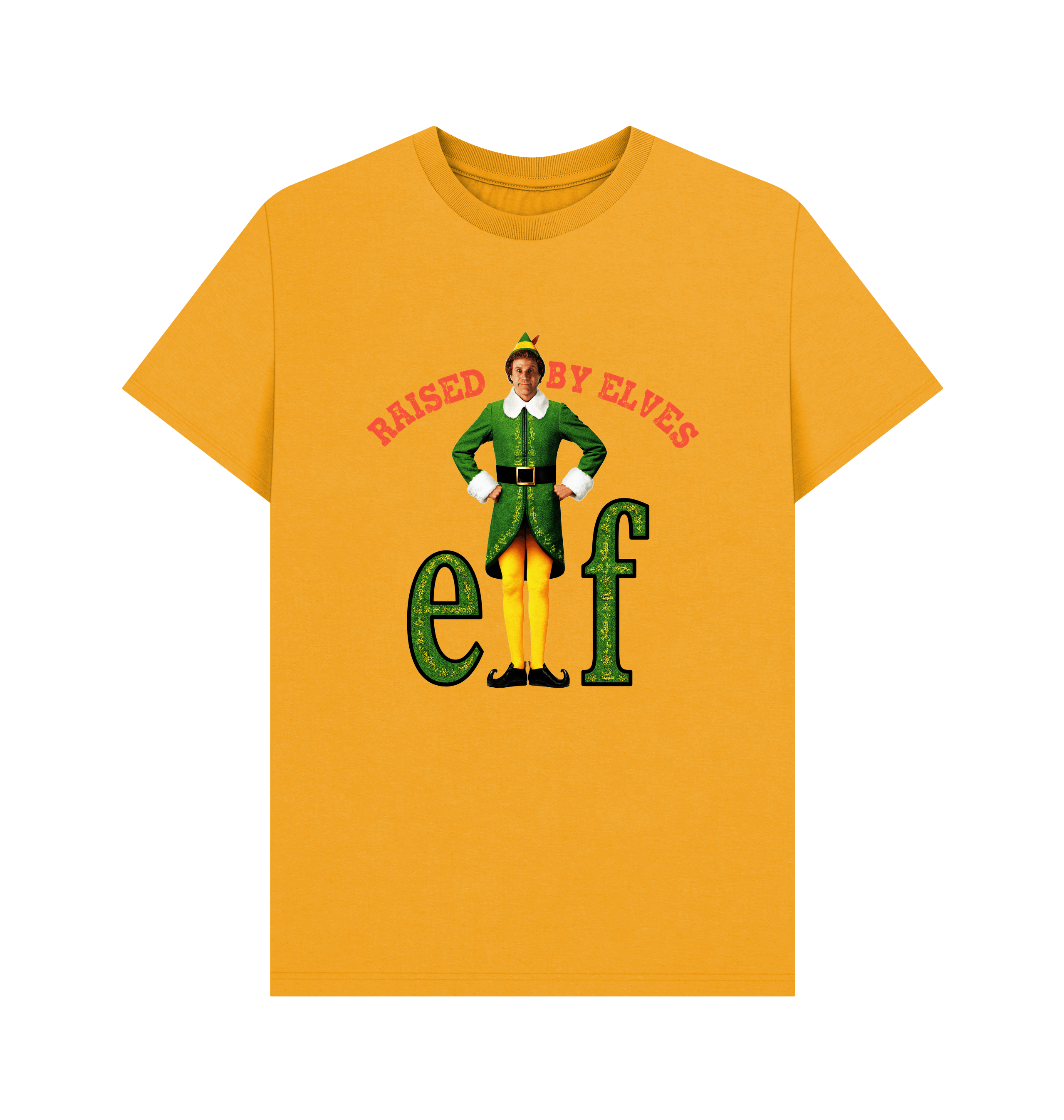 Mustard Printed T-shirt Front