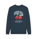 Navy Blue Printed Sweater Front