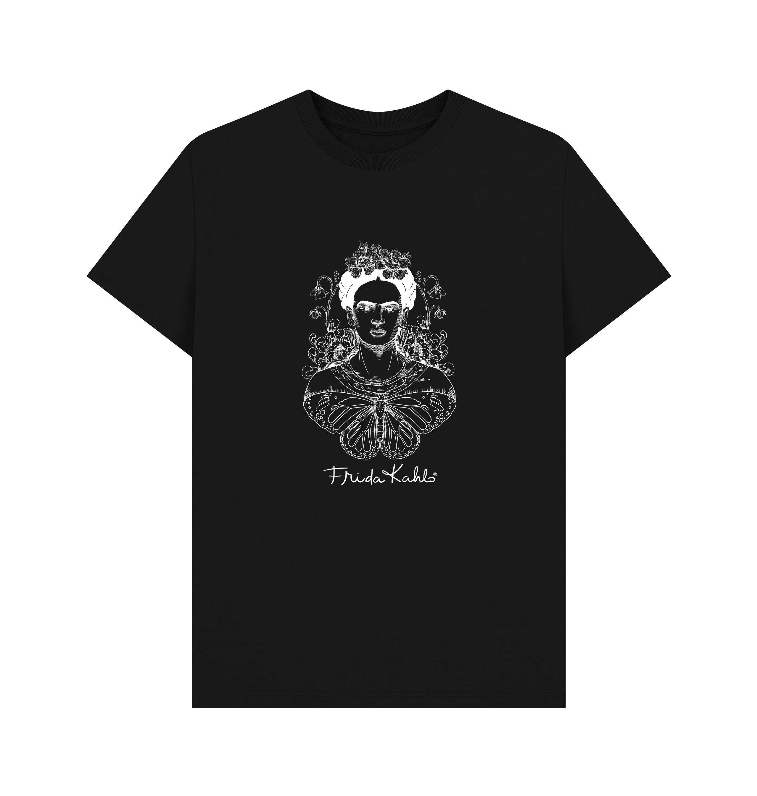 Black Printed T-shirt Front