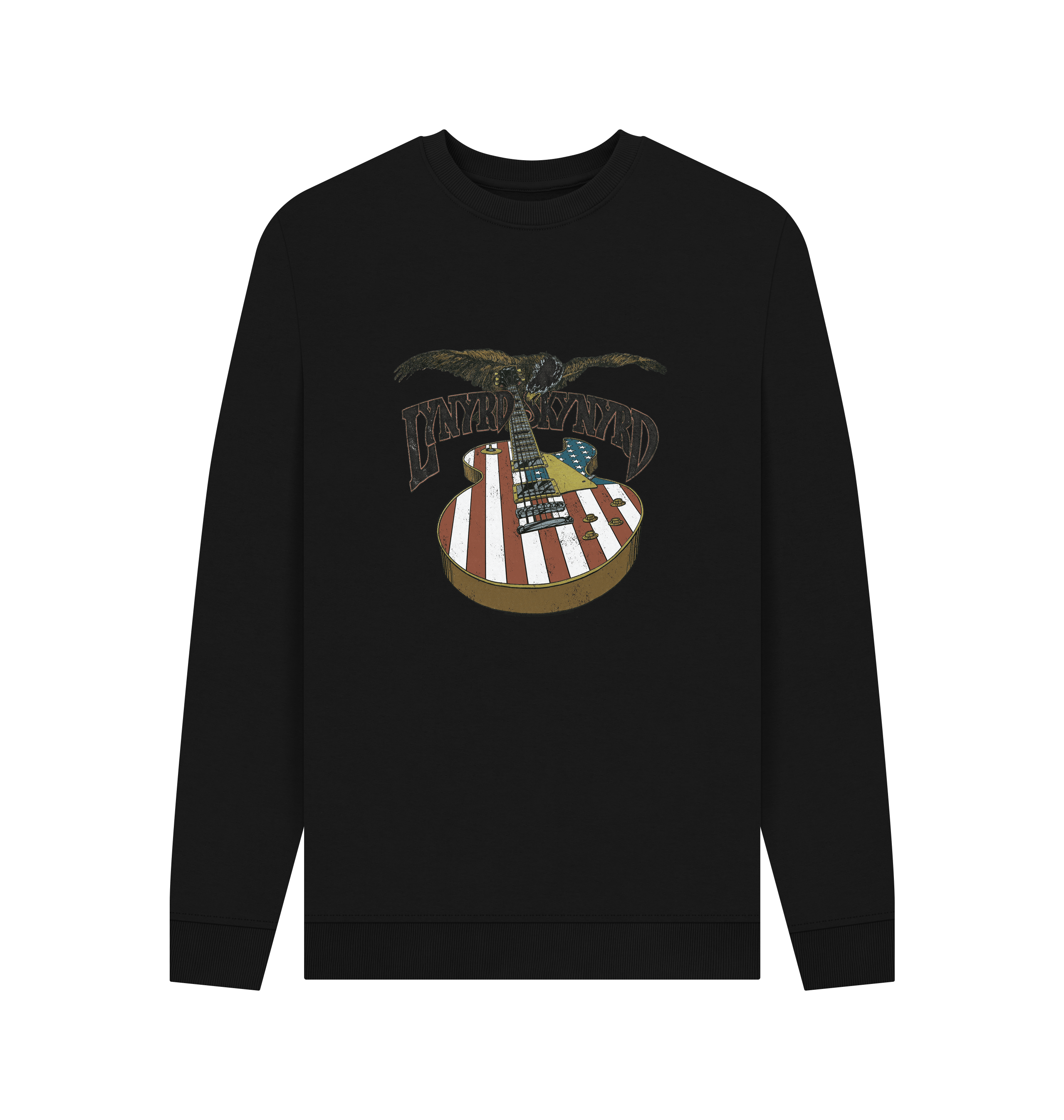 Black Printed Sweater Front