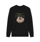 Black Printed Sweater Front