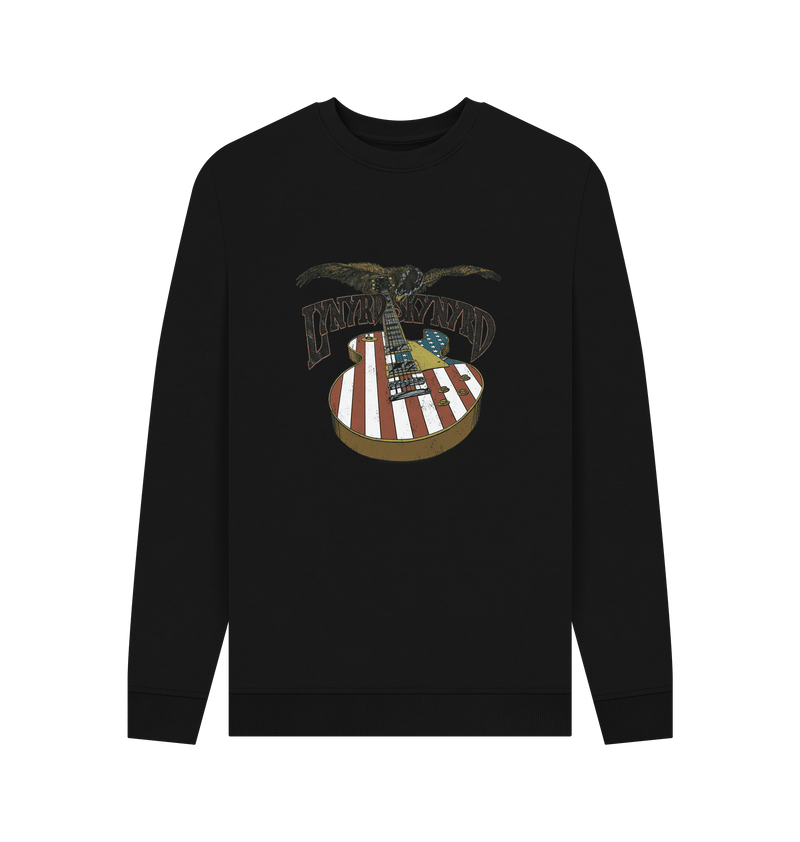 Black Printed Sweater Front