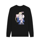 Black Printed Sweater Front