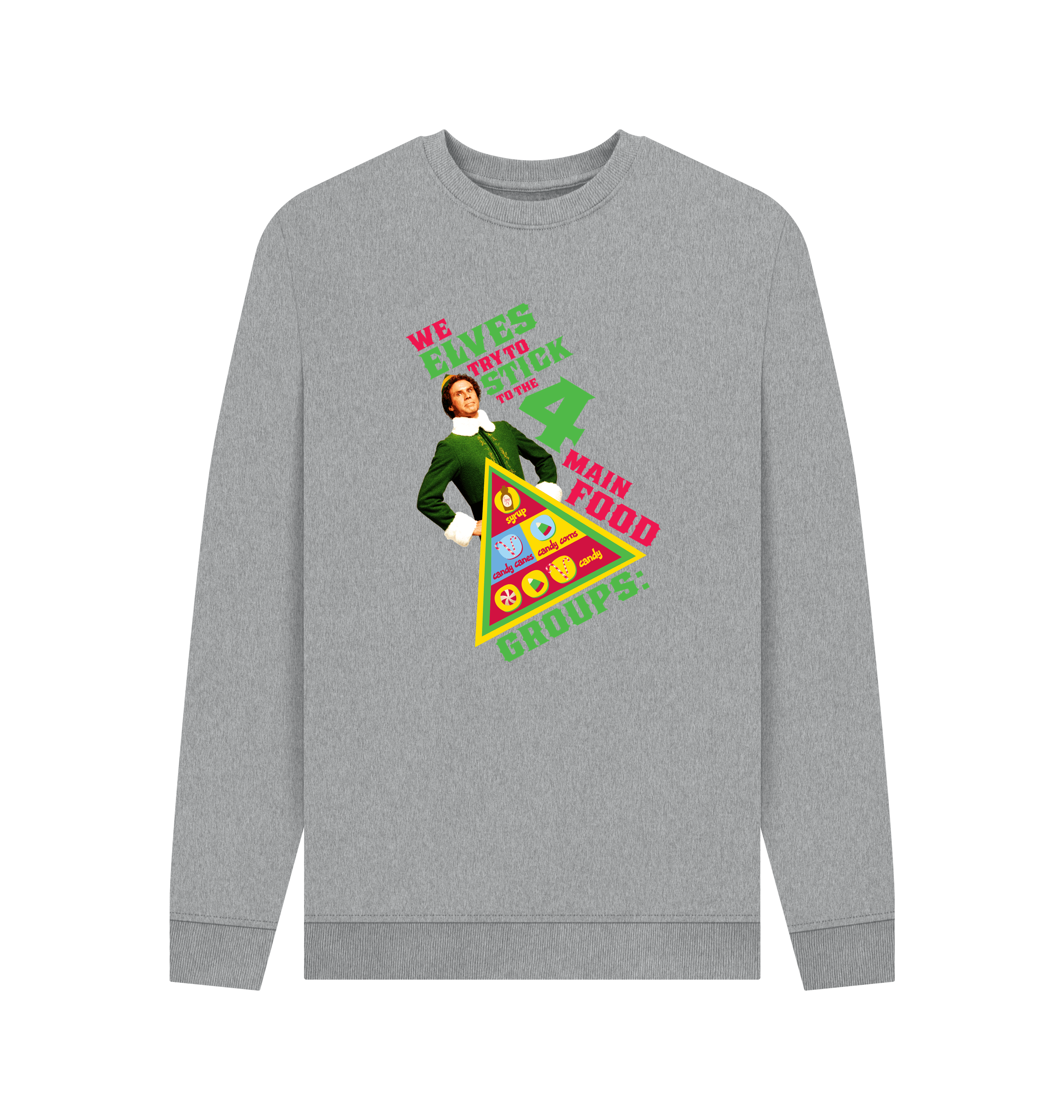 Light Heather Printed Sweater Front