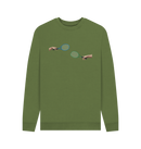 Khaki Printed Sweater Front