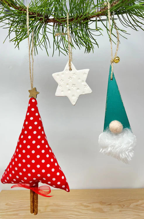 Set of 3 Handmade Christmas Decorations