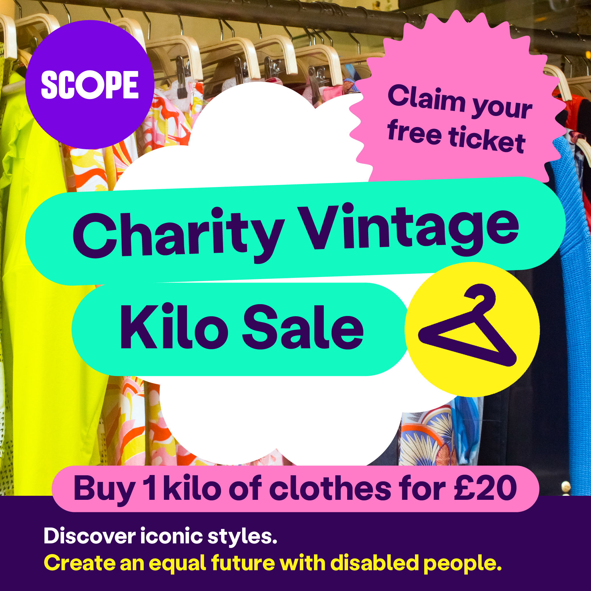 Charity Vintage Kilo Sale for Scope