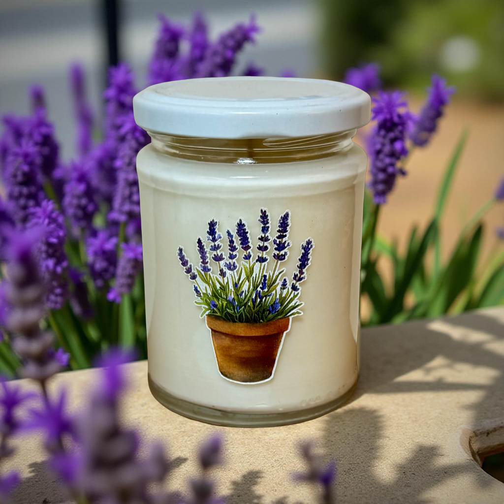 Lavender Scented Candle by Wonky Candles