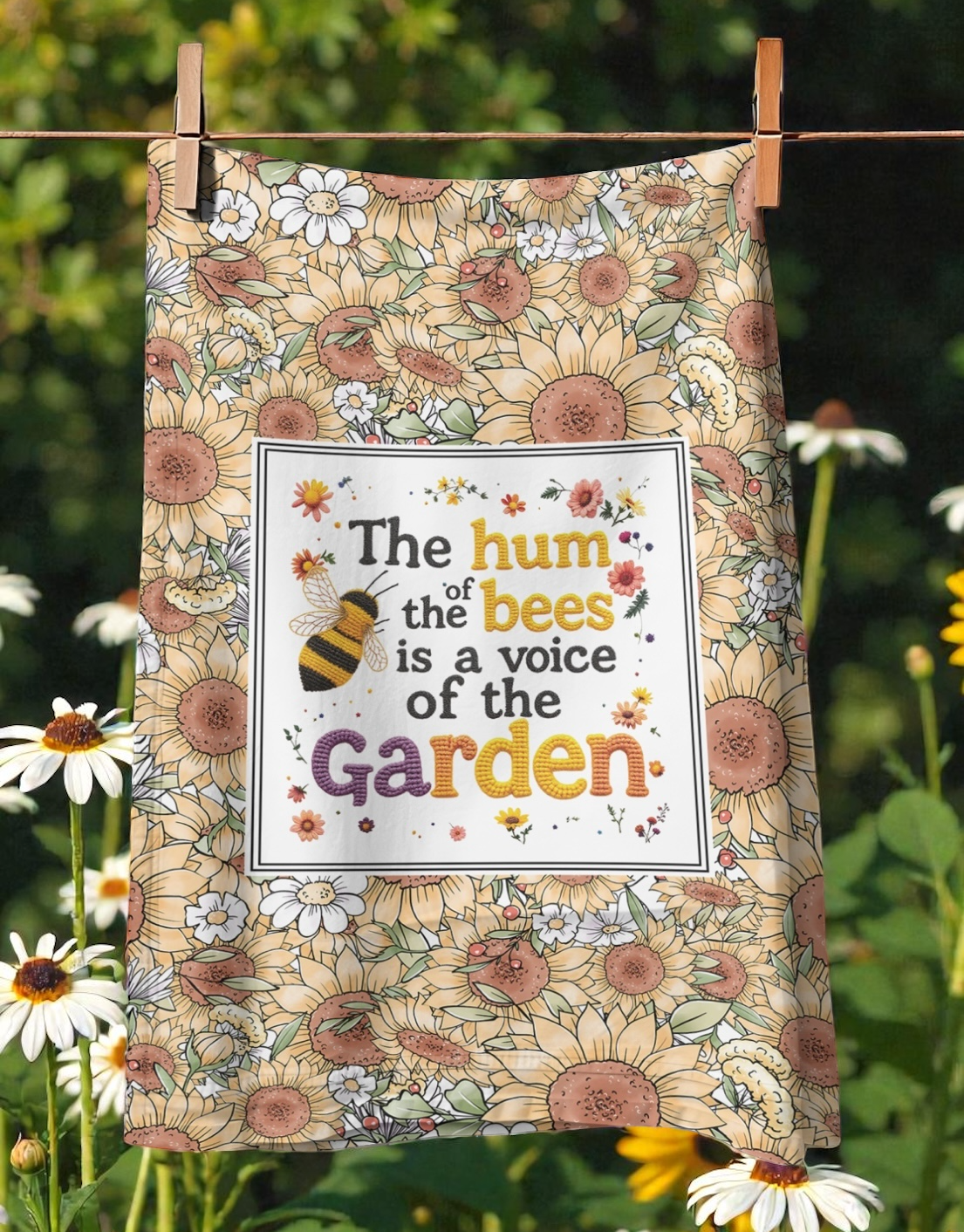 The Hum of The Bees Tea Towel