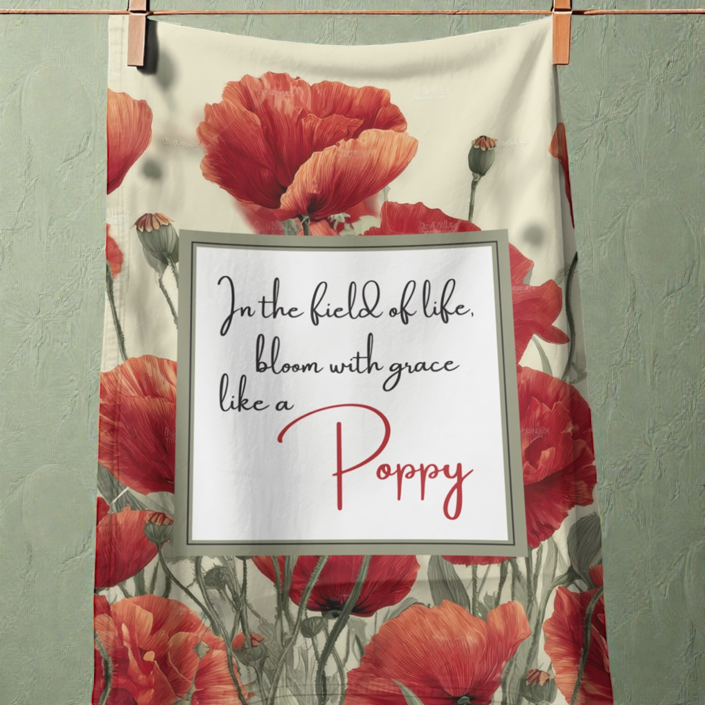 Bloom Like a Poppy Tea Towel