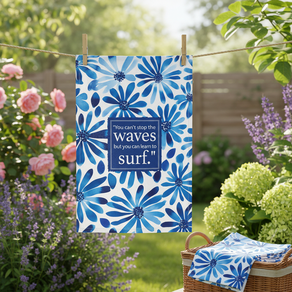 You Can’t Stop The Waves Tea towel