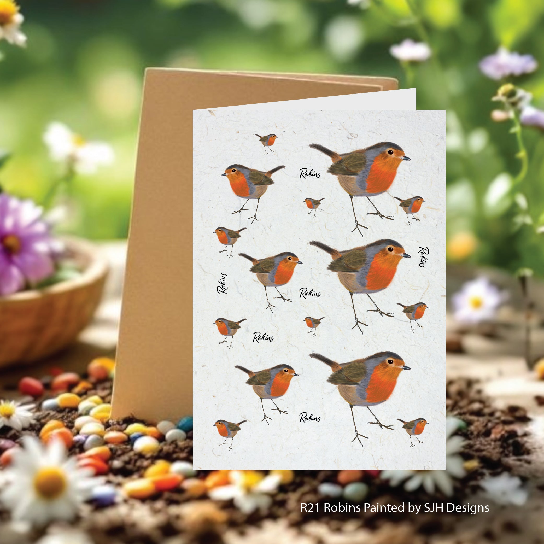Robin Seed Card by SJH Designs | Scope Online Charity Shop