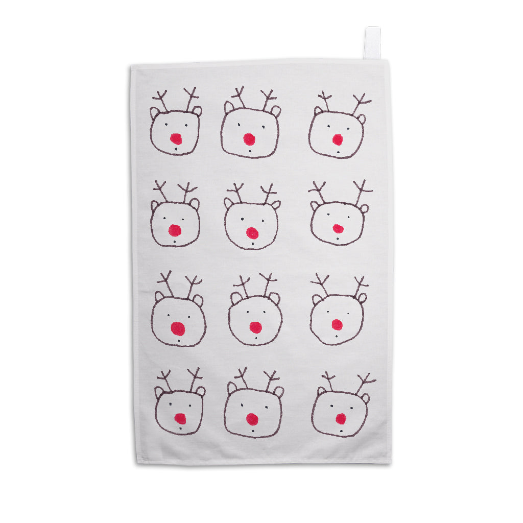 Reindeer Friends by Sophia Gordon Tea Towel