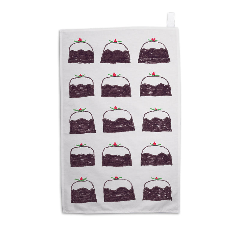 Christmas Pud by Sophia Gordon Tea Towel