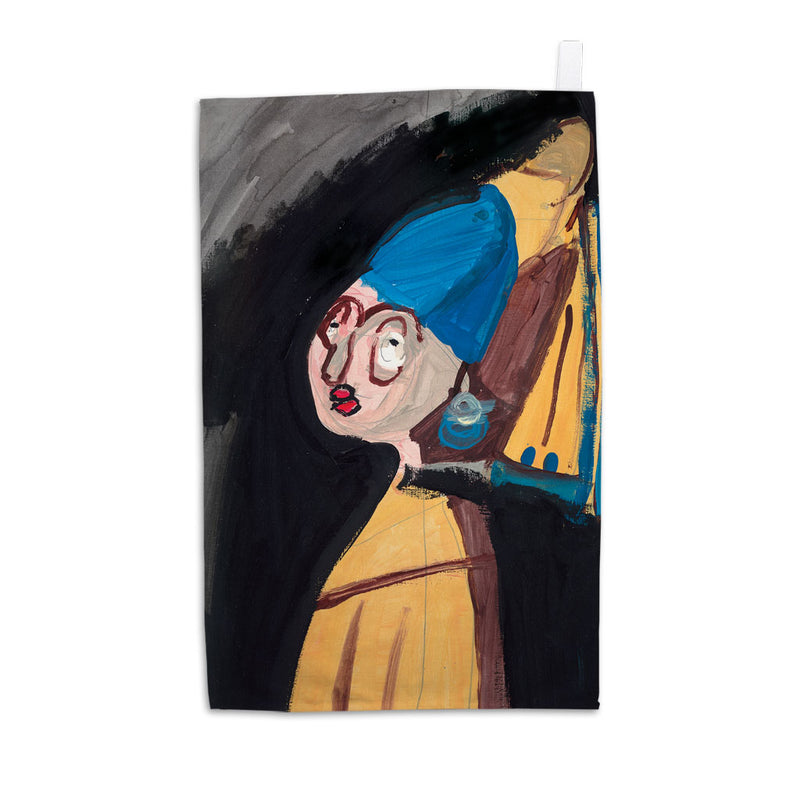 Little Dutch Girl by Johnny Carroll-Pell Tea Towel