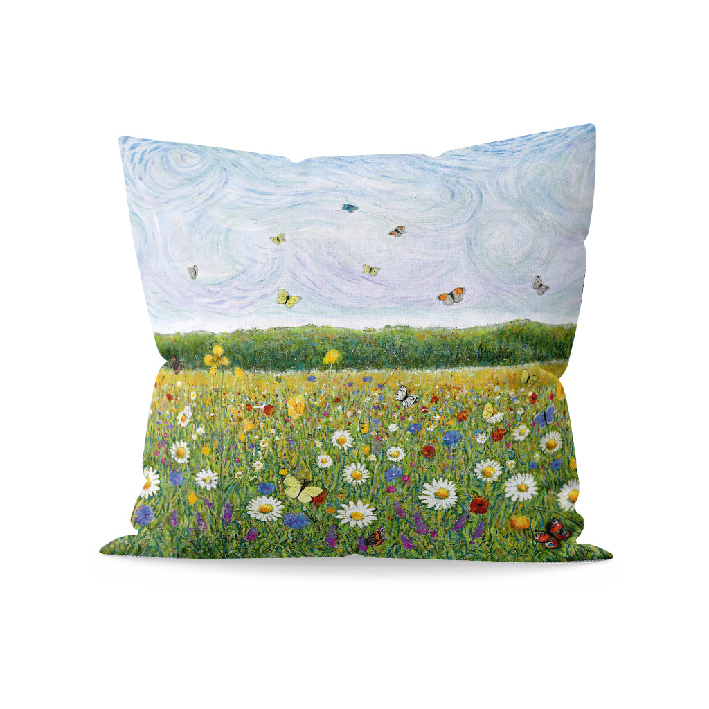 Butterfly Meadow by Sue Trickey Cushion