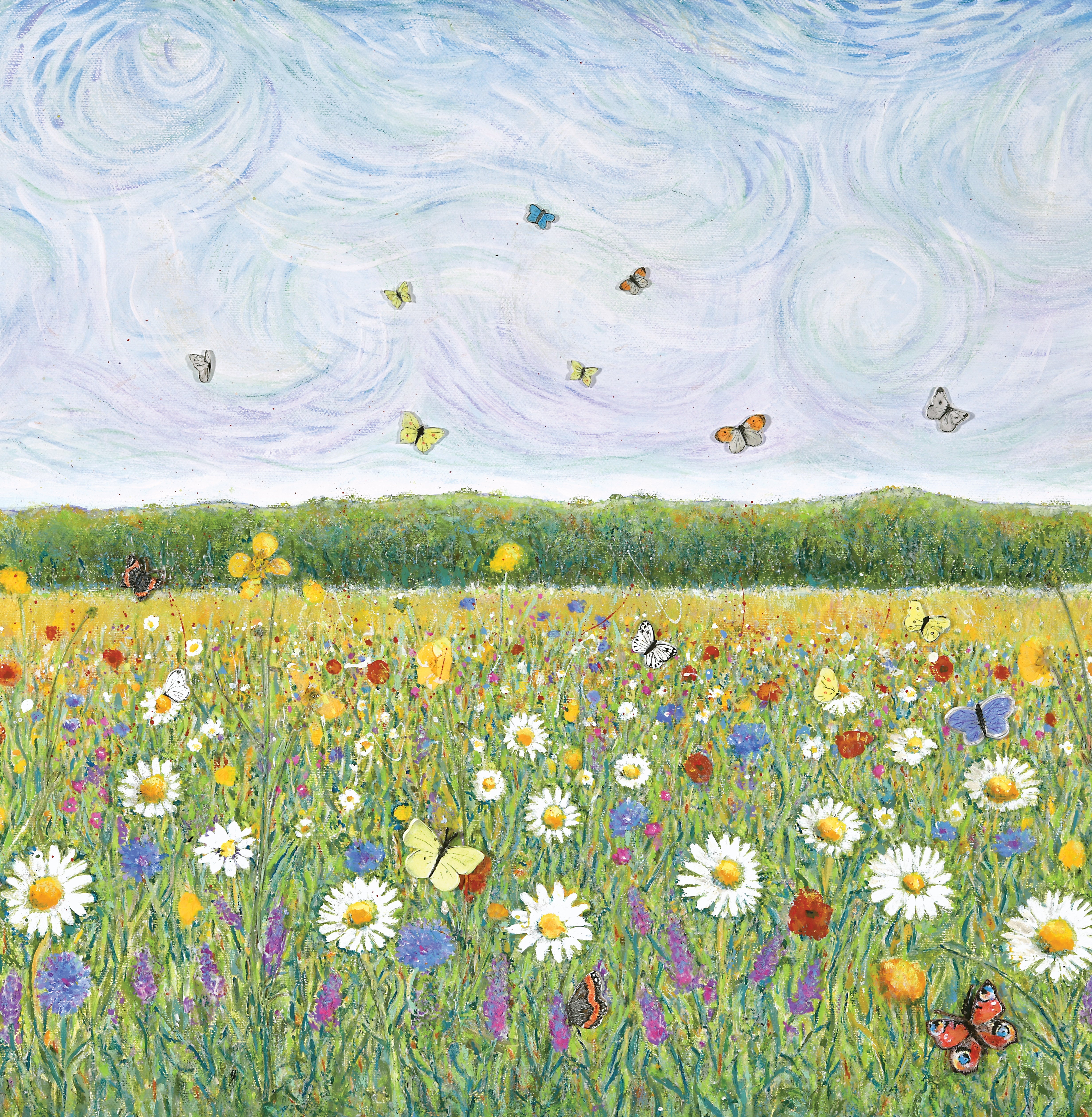 Butterfly Meadow by Sue Trickey Coaster
