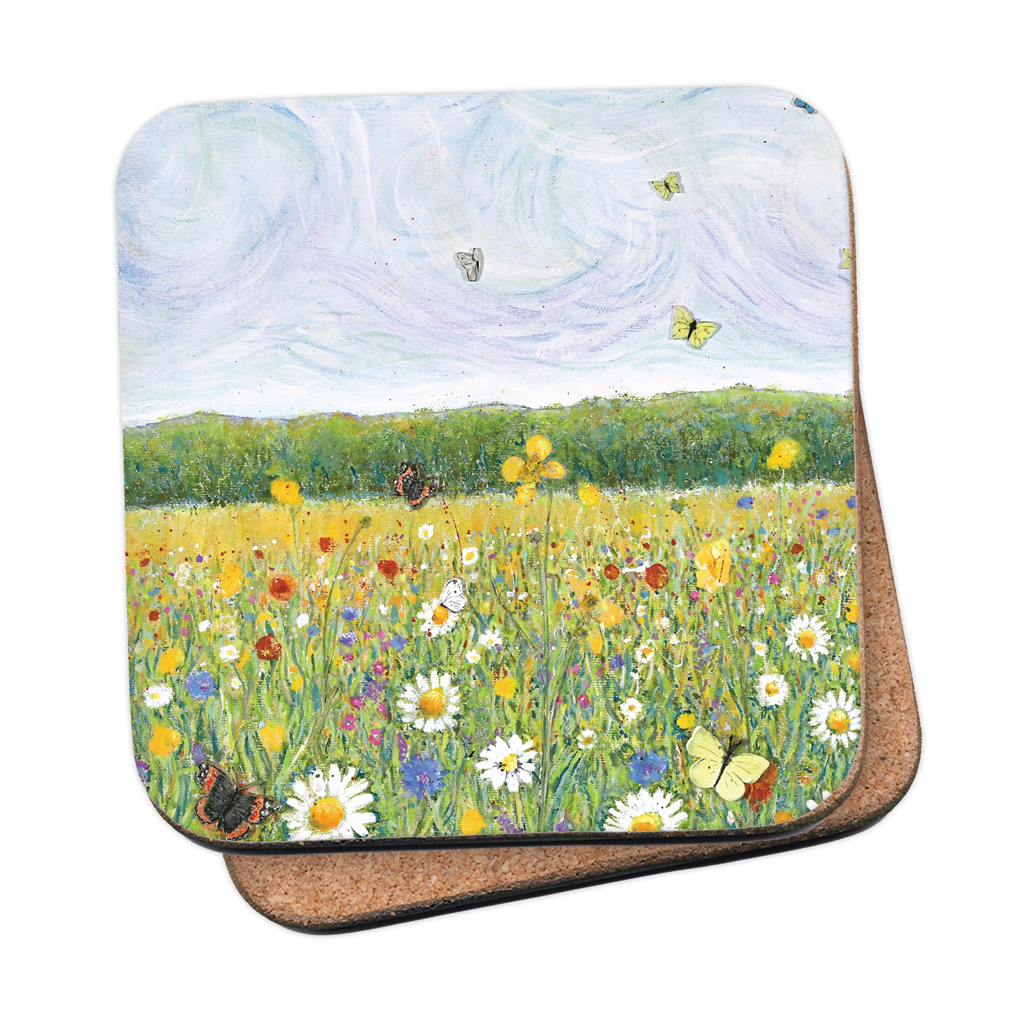 Butterfly Meadow by Sue Trickey Coaster