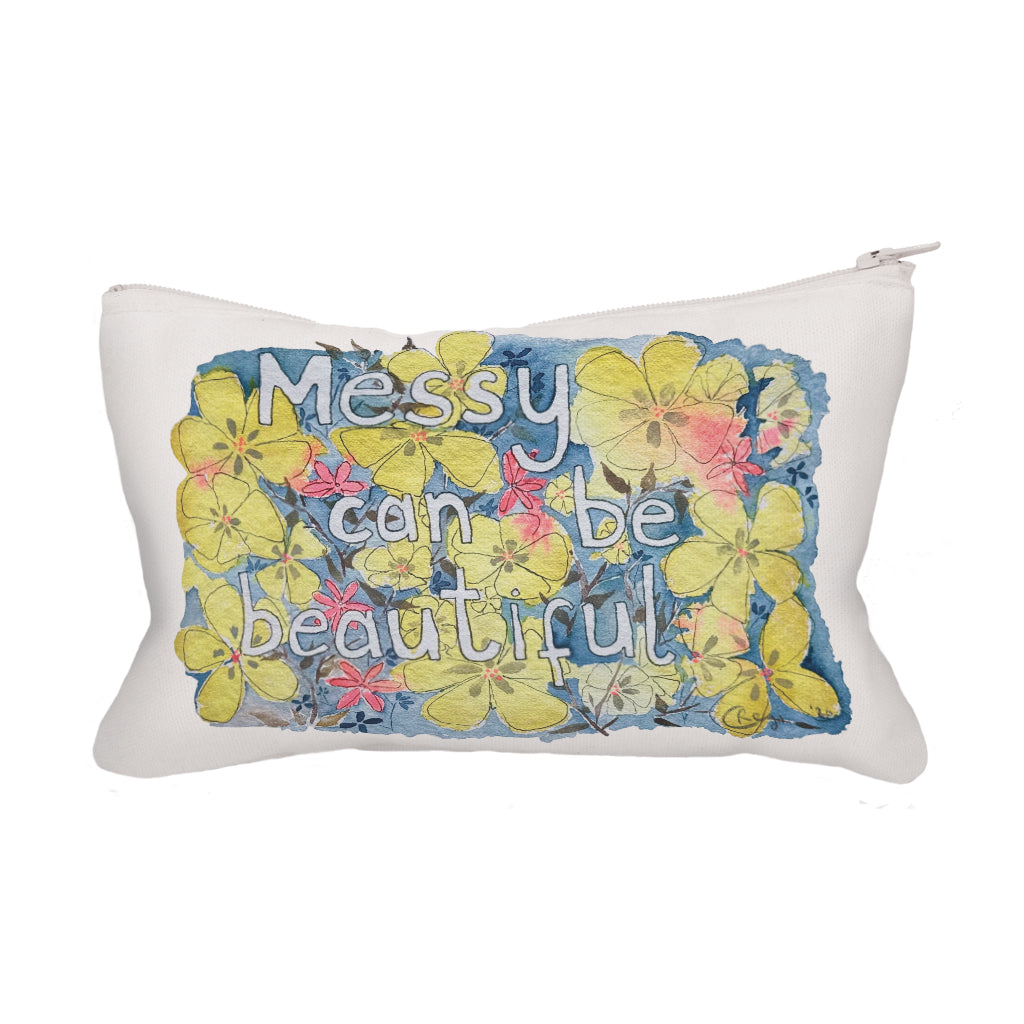 Messy Can Be Beautiful by Badibidu Fabric Pencil Case