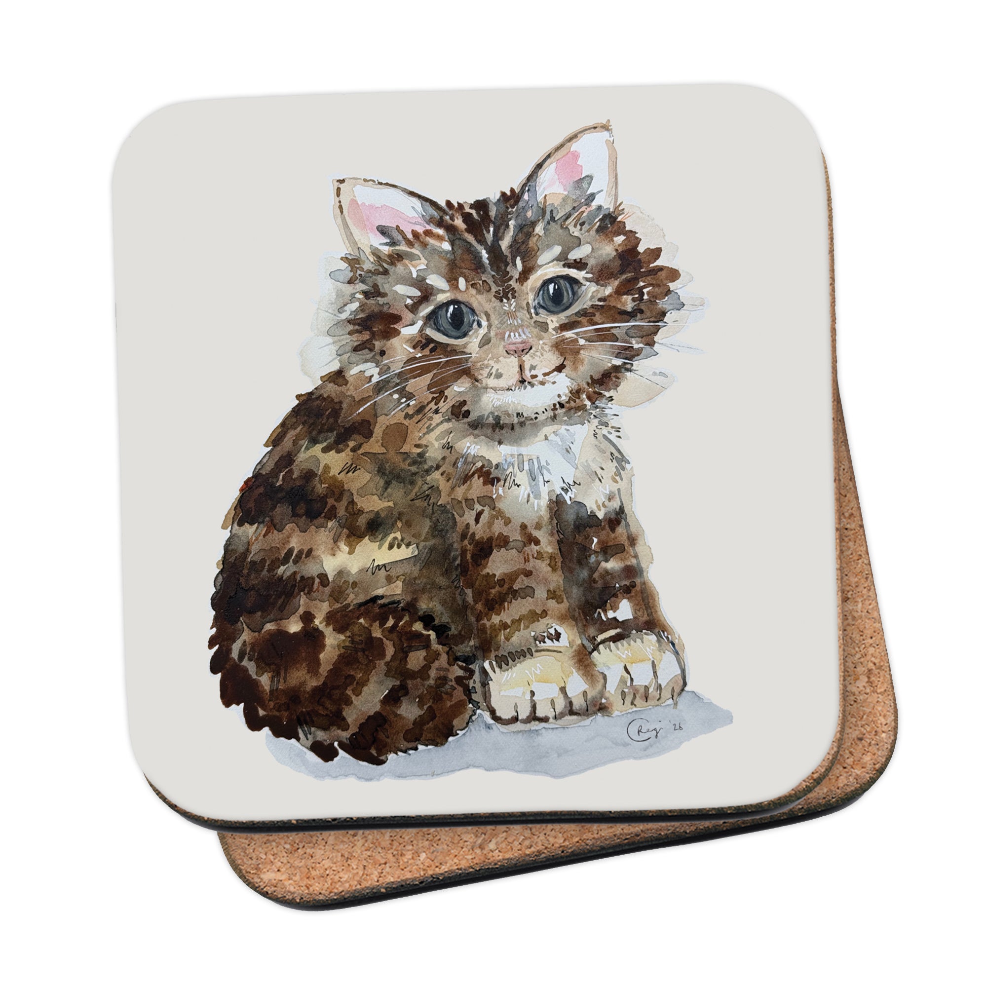 Furry Friends  by Badibidu  | Charity Cat Coaster