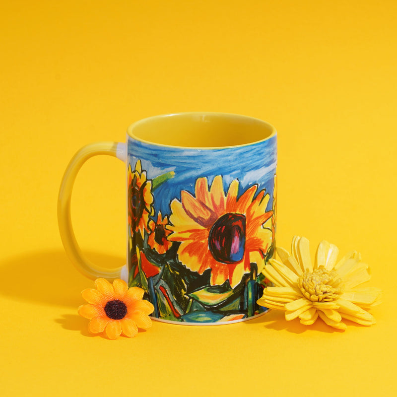 Sunflower Fields Mug by Viktor Bevanda