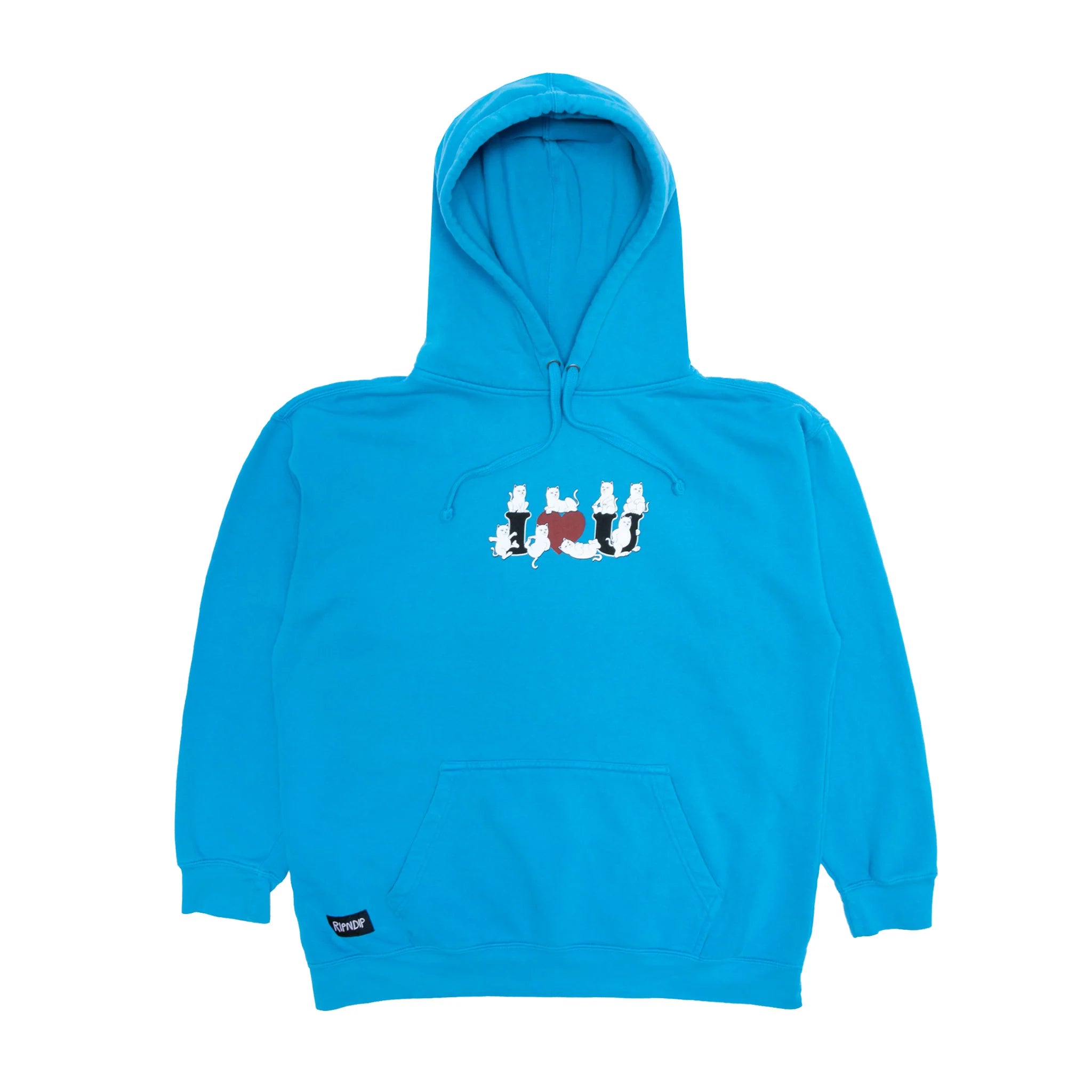 RIPNDIP I Heart U Unisex Hoodie L Blue