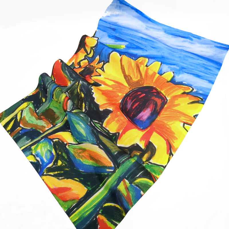 Sunflower Fields Teatowel by Viktor Bevanda