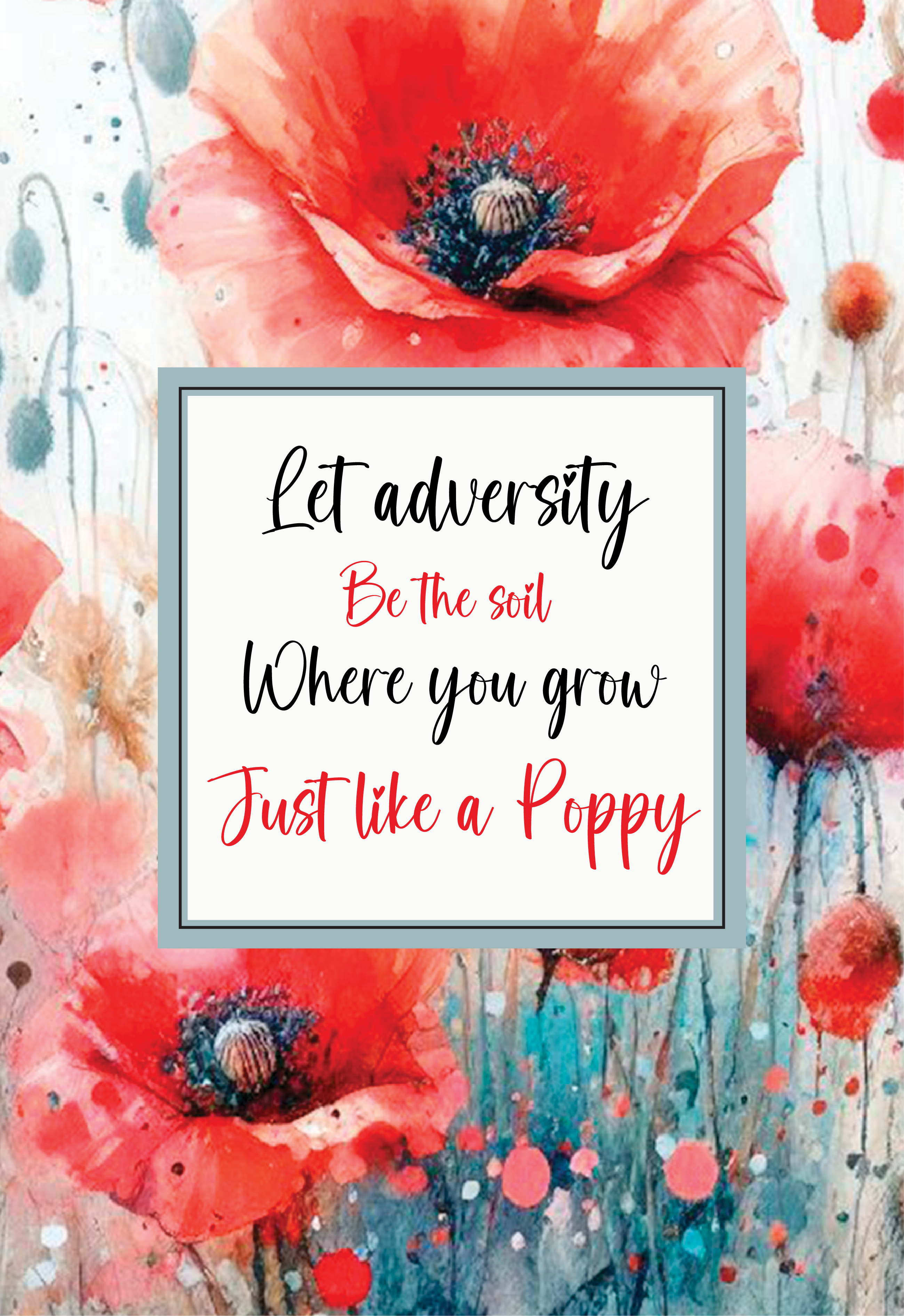 Grow Like a Poppy Tea Towel
