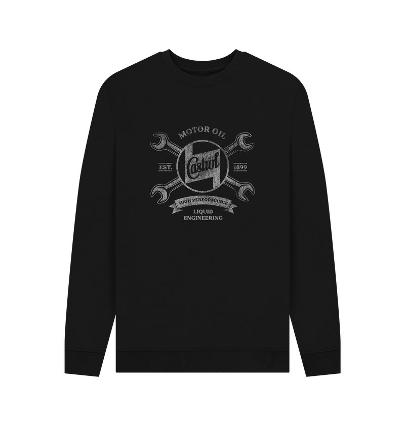 Black Printed Sweater Front