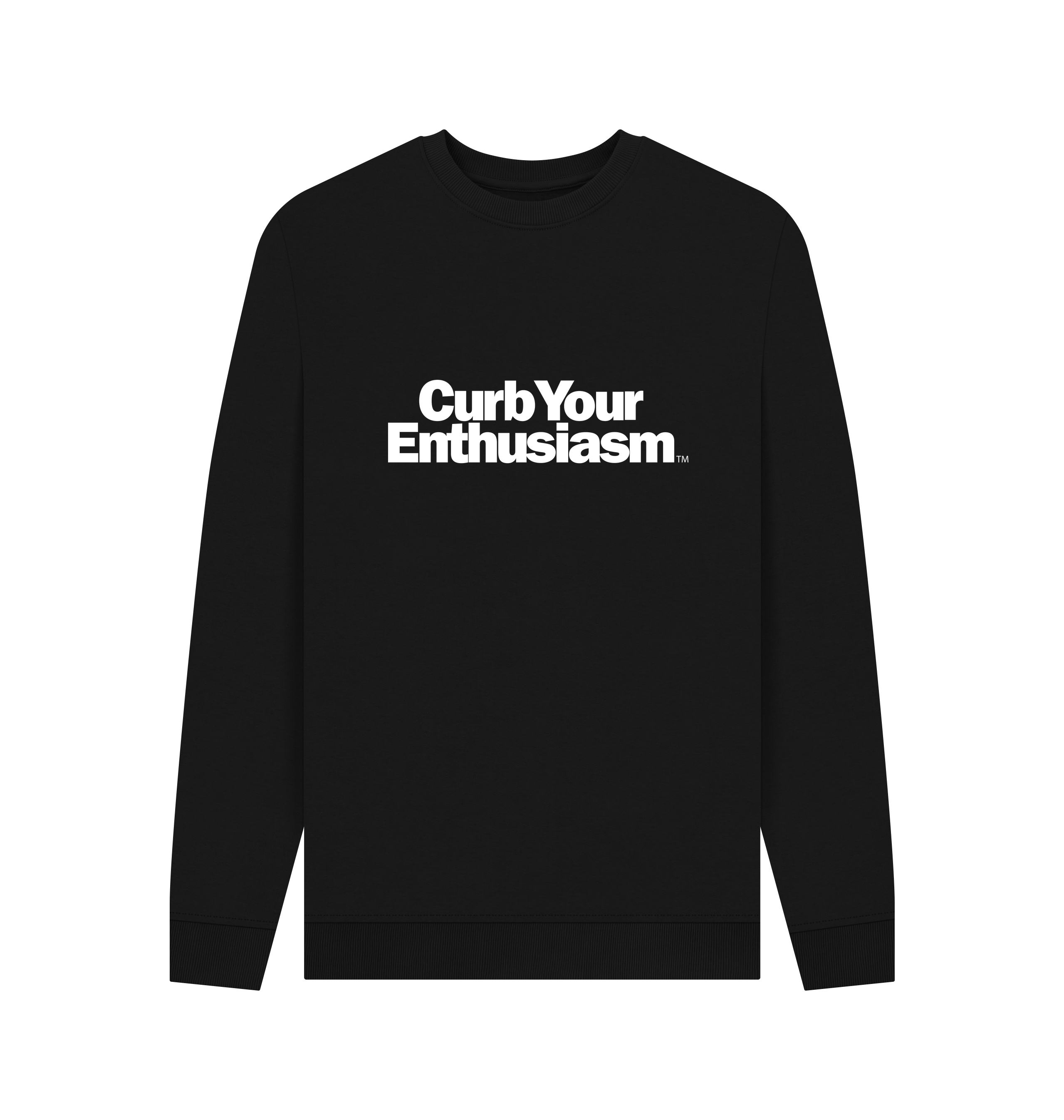 Black Printed Sweater Front