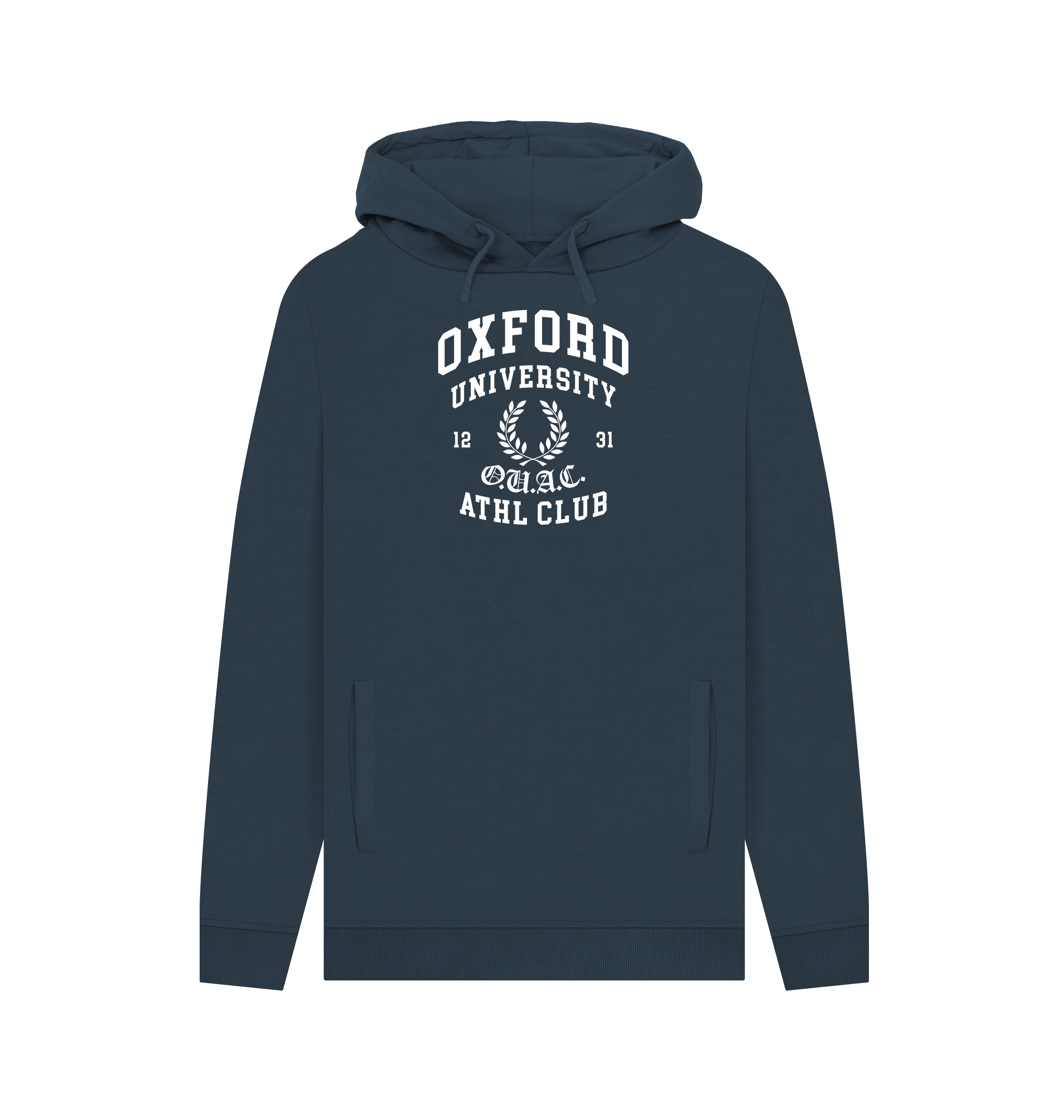 Navy Printed Hoody Front