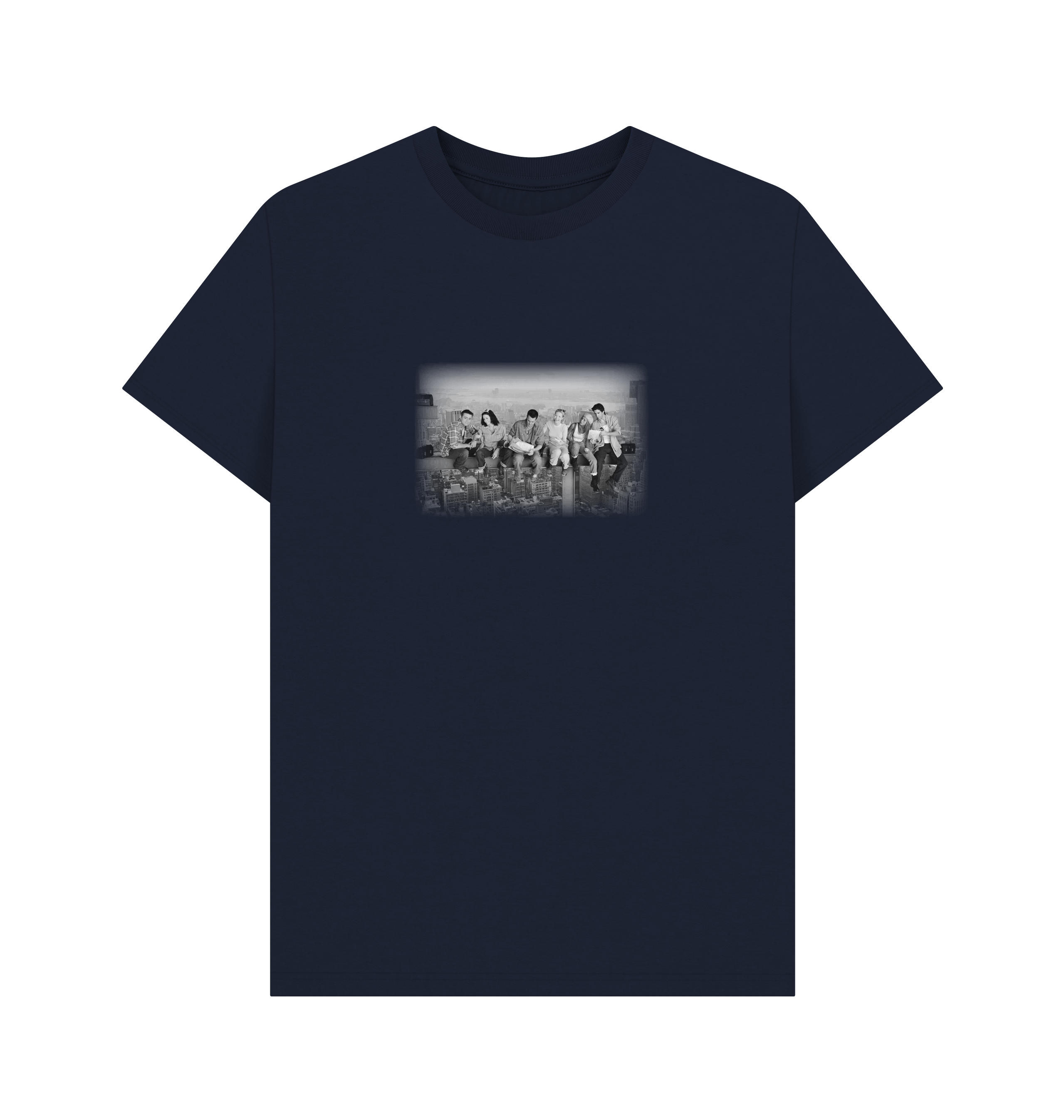 Navy Blue Printed T-shirt Front
